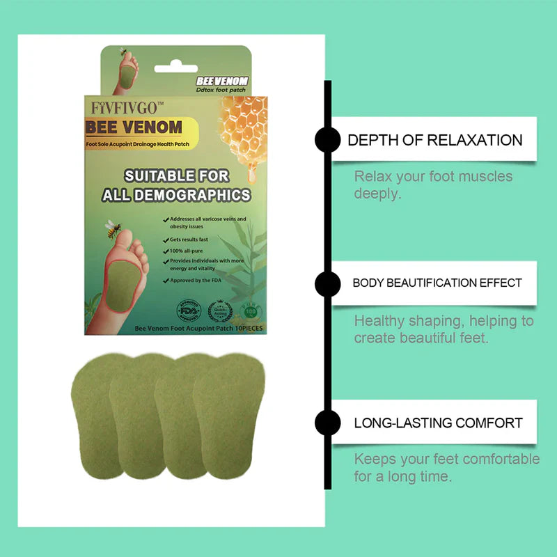 LymphTox Bee Venom Foot Patches (Set of 60 Patches)