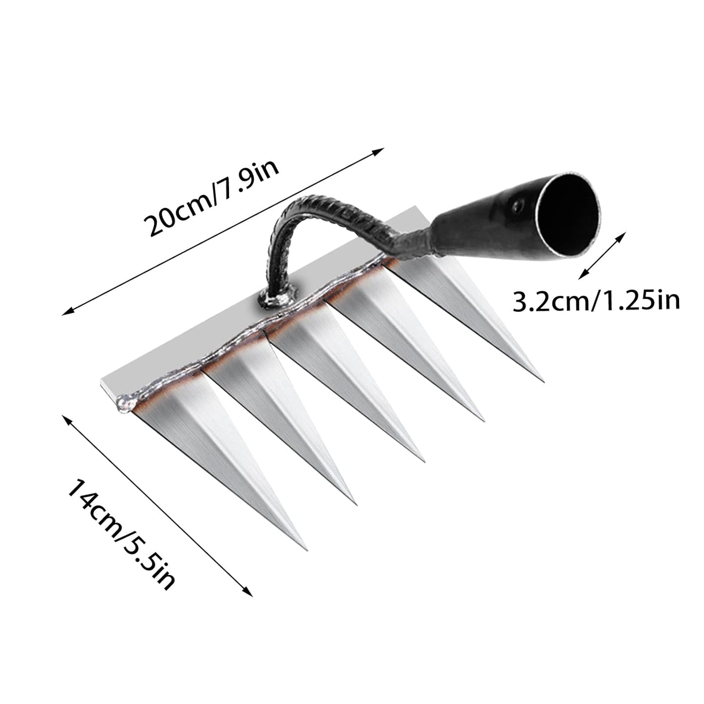 WeedRaptor® 5X - Carbon Steel Garden Weeding Rake