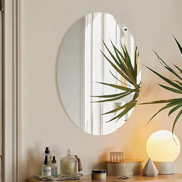 Luxora® - Combo of Oval Shape & Square Shape Mirror (Pack of 2)