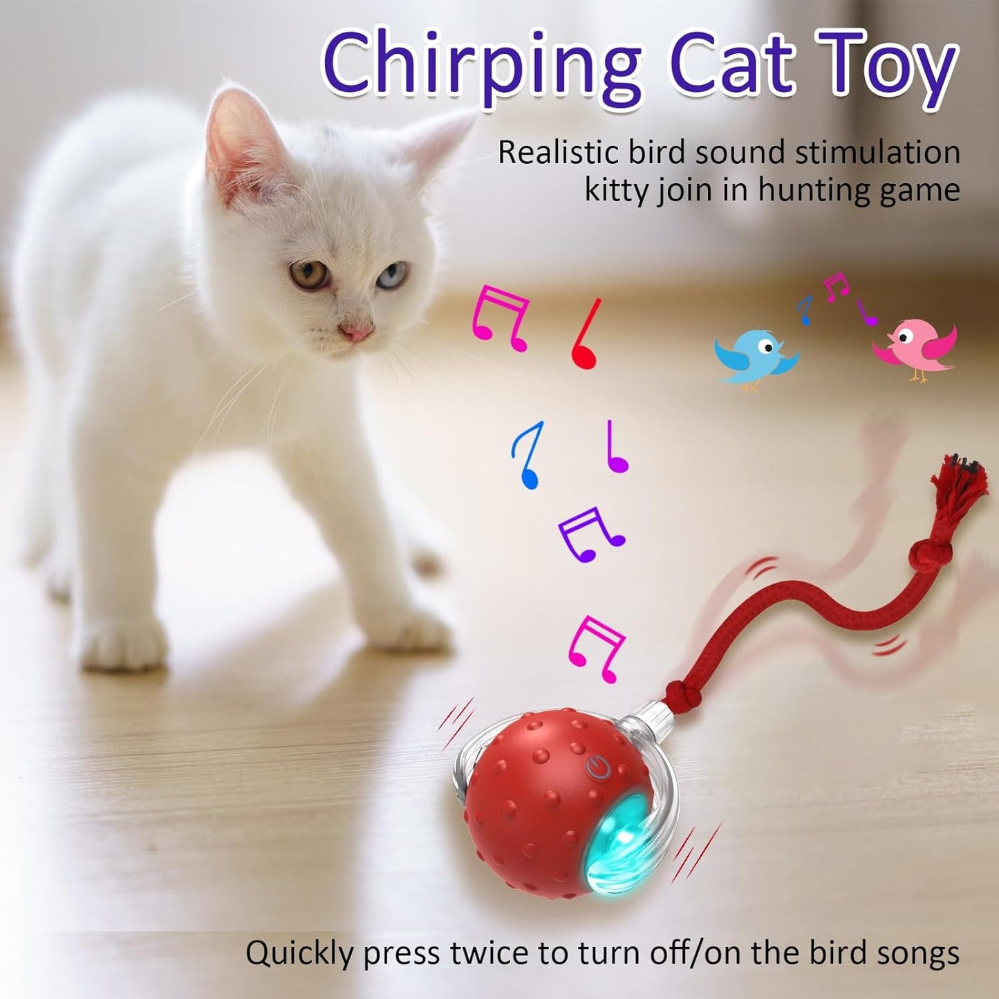 MagicBall® Touch-Activated Cat Toy Ball – Rolls Automatically to Keep Cats Engaged