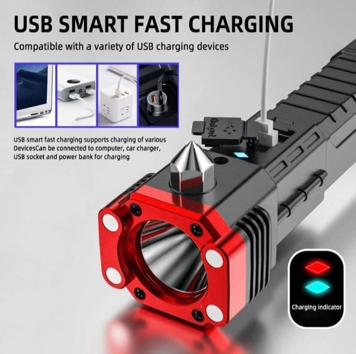 BrightBeam® - Intense Military Torch with Powerbank