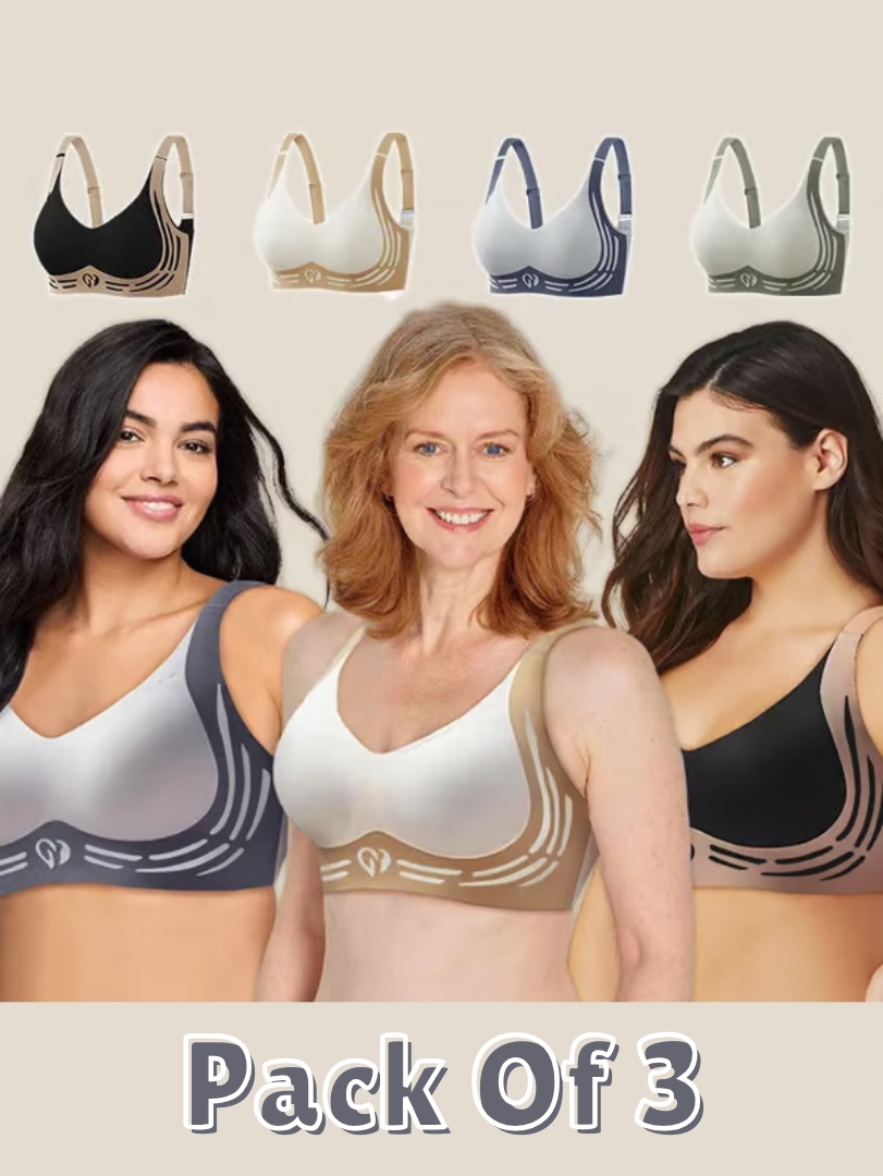 Maydior Anti Sagging Wireless Push-Up Bra (Pack of 3)