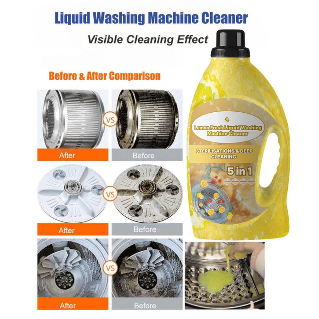 (Buy 1 Get 3 Free) 🍋 CitraWash - Lemon Fresh Liquid Washing Machine Cleaner