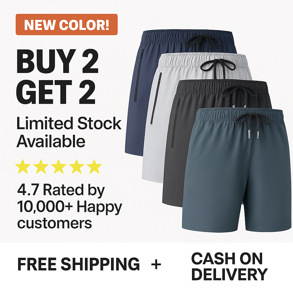 Combo of 4 Men's Stretchable Premium Cotton Shorts for summers ☀️(₹199/piece)
