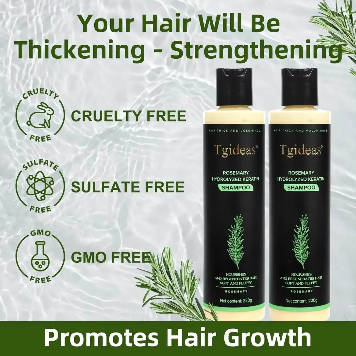 (BUY 1 GET 1 FREE) Keralush® - Rosemary Keratin Boost Hair Growth Shampoo