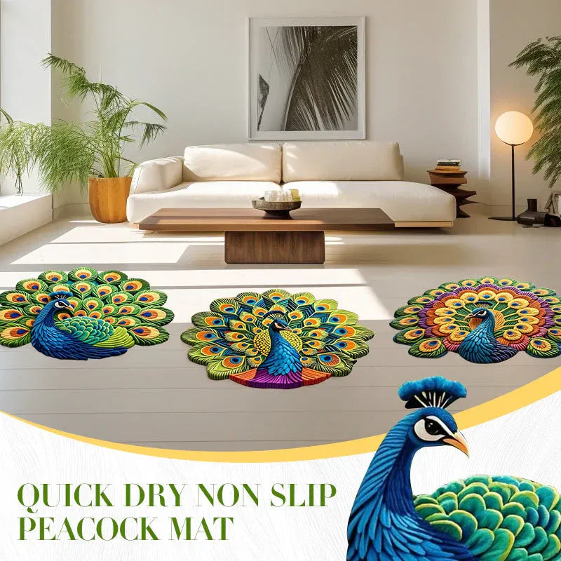 (BUY 1 GET 2 FREE) PeacockNest® - Premium Quick-Drying 3D Peacock Mat