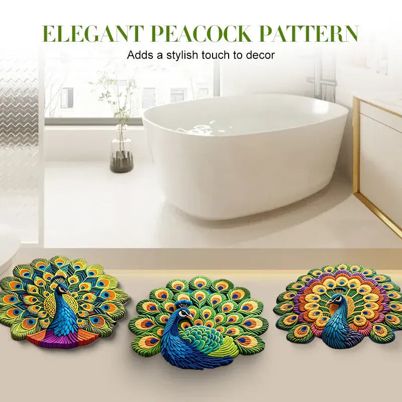 (BUY 1 GET 2 FREE) PeacockNest® - Premium Quick-Drying 3D Peacock Mat