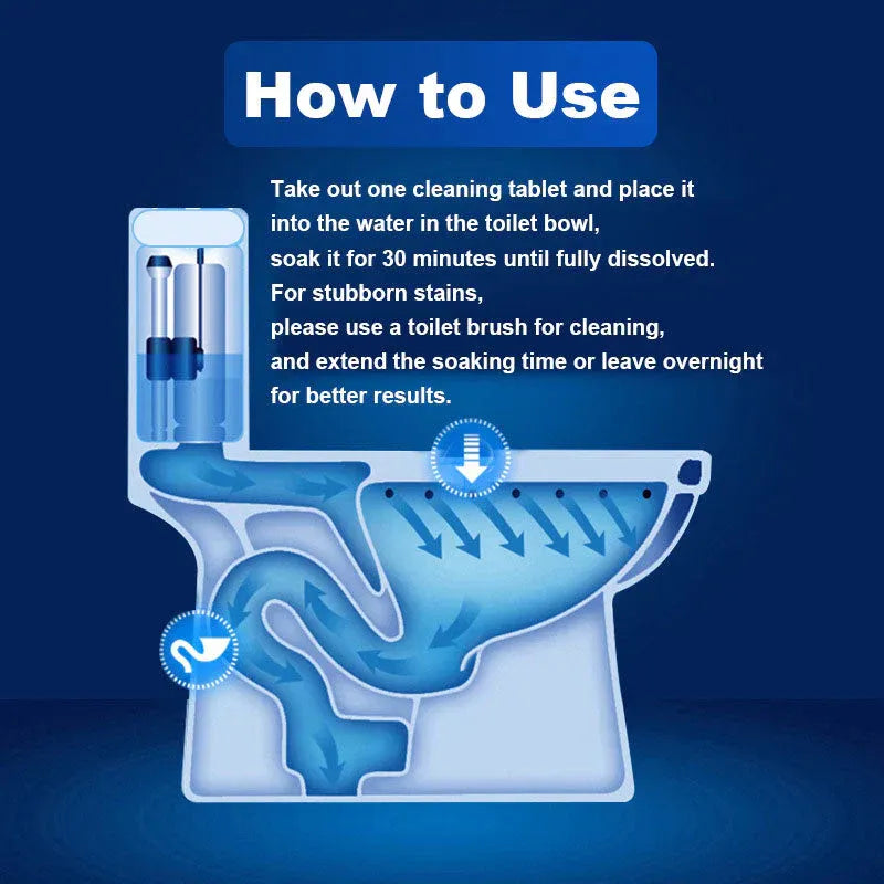 (BUY 1 GET 1 FREE) FreshFlush® Toilet Cleaner Tablets (Pack of 10) – Cleans, Deodorizes & Freshens Bathrooms