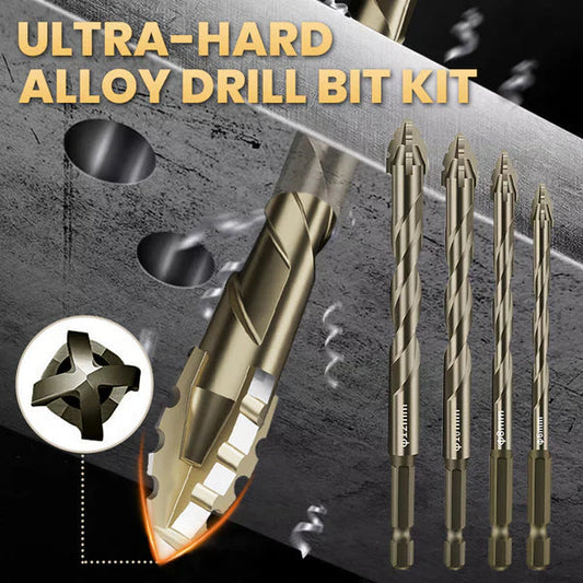 TitanDrill® - High-Strength 4-Flute Serrated Eccentric Drill Bit Kit (Set of 13)