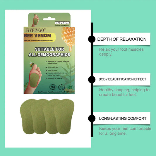 LymphTox Bee Venom Foot Patches (Set of 60 Patches)