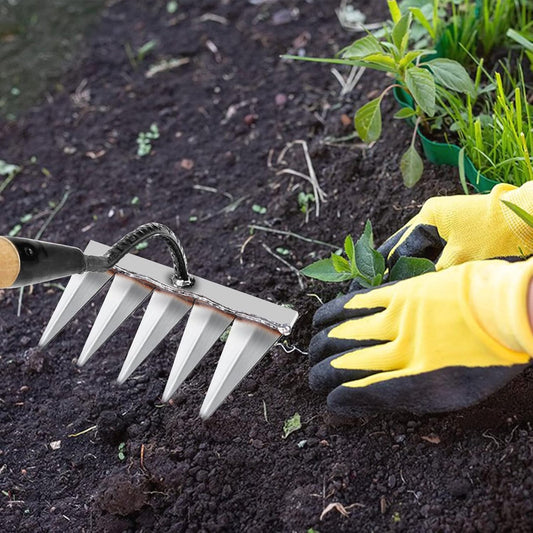 WeedRaptor® 5X - Carbon Steel Garden Weeding Rake