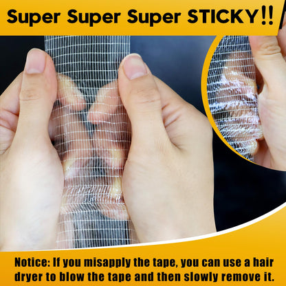 DualBond Max® - Double Sided Adhesive Mesh Tape 0.79 Inch x 66 Ft (20M)