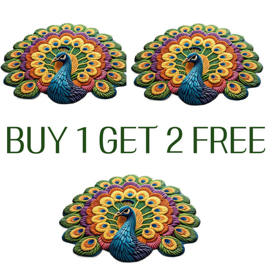 (BUY 1 GET 2 FREE) PeacockNest® - Premium Quick-Drying 3D Peacock Mat