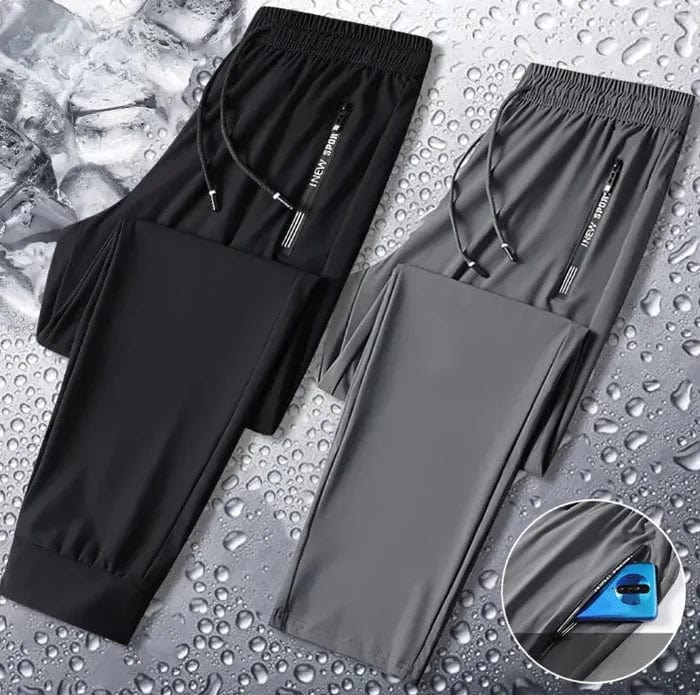 Premium Men's High Stretch Skinny Lycra Pants (Black + Grey) (Buy 1 Get 1 Free)